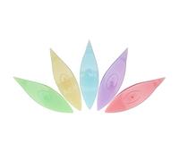 GLOGLOW Ensembles de Navettes de Tatting, Outils D'artisanat de Dentelle avec Navettes en Plastique de 5 Couleurs pour le Bricolage à la Main, Tricot, Couture, (12038 fruit fruit vert jaune