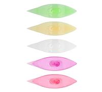 GLOGLOW Ensembles de Navettes de Tatting, Outils D'artisanat de Dentelle avec Navettes en Plastique de 5 Couleurs pour le Bricolage à la Main, Tricot, Couture, (12039 vert fruit, jaune fruit,