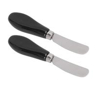 GLOGLOW Épandeur de Beurre, épandeur de Fromage en Acier Inoxydable avec Poignée en Céramique, de qualité Alimentaire pour Beurre et Confiture, Idéal pour un Usage Familial (BLACK)