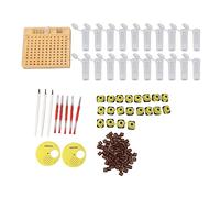 GLOGLOW Fournitures Apicoles, Système D'élevage de la Reine des Abeilles Kit de Gobelets en Plastique pour Cellules D'élevage