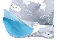 GLOGLOW Hamacs en Toile Double Couche pour Animaux de Compagnie, Lit Suspendu, Sac de Couchage pour Petits Animaux avec Crochets en Alliage de Zinc, 4 Boucles pour Chinchilla, Furet, (Lapin Gris)