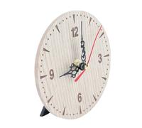 GLOGLOW Horloge de Bureau Nan, Pratiques Petit Vintage Rond à Bois Rond Chronique Bureau (Diamètre 12cm/4.7in)