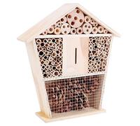 GLOGLOW Hôtels à Insectes X 2,6 Pouces Petit pour Pollinisateurs avec Conception Suspendue pour Jardin, Patio, Cour, Décoration Extérieure et Amoureux de la Nature, Maison d'abeilles en Bois de Pin,