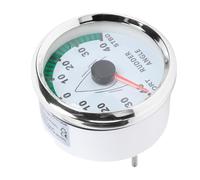 GLOGLOW Jauge d'indicateur d'angle de Gouvernail de Bateau, Lumière Rouge IP67 en Acier Inoxydable 85 Mm pour Utilisation de Moteur Marin de Yacht de Hors-bord (cadran blanc lunette argentée)