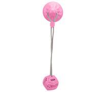 GLOGLOW Jouet à Mâcher pour Chien à Ventouse, Balle à Mâcher avec Corde avec Couineur, Boule de Corde Distributrice de Friandises, Jouet de Nettoyage des Dents de 42 Cm pour Jeu Intérieur et (Pink)
