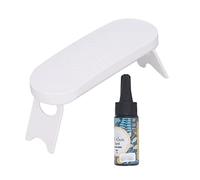GLOGLOW Kit de résine UV, kit d'artisanat en résine époxy UV Dure 25 g avec Lampe de polymérisation pour la Fabrication de Bijoux artisanaux, Coques de téléphone (Balise Bleue)