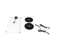 GLOGLOW Kit de Ventilateur de Panneau Solaire, Coops Environmental Portable Énergie d'échappement Énergie Solaire 10W Ventilateur Green pour le Kit de Double de Ventilation de Conduit en Dehors
