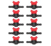 GLOGLOW Kit d'Irrigation Goutte à Goutte, 10 Valves, pour Jardin, Parterres de Fleurs et Conteneurs