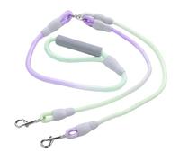 GLOGLOW Laisses Doubles avec Poignée Rembourrée, Résistantes à l'usure, Légères pour Promener Deux Animaux de Compagnie, Dressage de Chiens, Ménages Multi-Animaux Domestiques, Double Laisse pour
