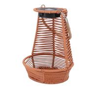 GLOGLOW Lanterne Solaire Suspendue en Rotin à énergie Solaire, avec PC étanche, pour Jardin, Balcon, Terrasse, Décoration Extérieure (BROWN)