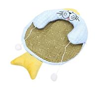 GLOGLOW Lit Rafraîchissant pour Animal de Compagnie avec Oreiller en Forme de Haricots Glacés, Tapis Antidérapant pour Chat et Chien, Housse Amovible et Lavable, Coussin Frais sans électricité pour