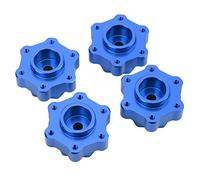 GLOGLOW Lot de 2 paires d'adaptateurs hexagonaux RC en aluminium avec élargissement de 5 mm pour essieu plein LOSI LMT 1/8, convertisseur hexagonal léger avec fonction de conduite stable, idéal pour