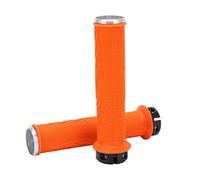 GLOGLOW Lot de 2 poignées de guidon verrouillables TPR pour une conduite antichoc et antidérapante, convient pour guidon de 22,2 cm, poignées de VTT (orange)