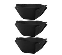 GLOGLOW Lot de 3 inserts de pot de fleurs semi-circulaires en feutre noir, indéchirable, retenant l'humidité, respirants, convient pour la décoration de la maison, les cafés, les bureaux