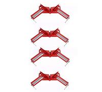 GLOGLOW Lot de 4 Clips à Angle Droit de 90 Degrés, Support de Joint en Alliage d'aluminium, Clips à Forte Force de Roulement pour le Travail du Bois, les Projets de Bricolage, y Compris les Cadres
