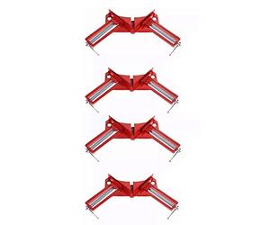 GLOGLOW Lot de 4 Clips à Angle Droit de 90 Degrés, Support de Joint en Alliage d'aluminium, Clips à Forte Force de Roulement pour le Travail du Bois, les Projets de Bricolage, y Compris les Cadres