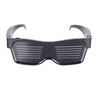 GLOGLOW Lunettes à LED Intelligentes, Lunettes de Bricolage Contrôlées avec Application avec 200 Perles LED 5 Heures USB Charge pour Party Club DJ Halloween