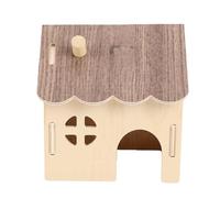 GLOGLOW Maison de Hamster en Bois à Monter Soi-même, Cachette pour Petits Animaux, Maison Décorative, Nid de Couchage Confortable pour Accessoires de Cage, Jouets pour Animaux de Compagnie