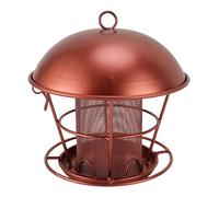 GLOGLOW Mangeoire à Oiseaux Suspendus en Métal, Conception de Dôme Rond en Plein Air pour Jardin de Jardin avec Construction de Fer à Grande capacité Résistante aux Intempéries
