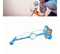 GLOGLOW Microphone pour Enfants avec Pied et éclairage intégré, Microphone pour Enfants Léger pour Les Réunions de Famille et la Garderie