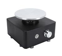 GLOGLOW Mini Kit de Roue de Poterie Machine à Dessin électrique en Céramique 0-180 Tr/min Réglable avec Plateau Tournant Amovible pour Enfants Débutants Bricolage Artisanat Art (alliage, plastique)