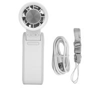 GLOGLOW Mini Ventilateur Portable, 4000mAh Batterie Rechargeable 4 Gears Wind Portable Fabrication pour les Sorties Quotidiennes Camping Beach Camping (WHITE)