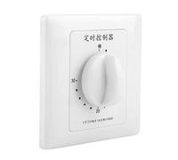GLOGLOW Minuterie Mécanique avec Compte à Rebours, Bouton Réglable Programmable pour le Contrôle de la Pompe à Eau et des Appareils, 2000 W, Utilisation en Intérieur (Minuterie de 30 minutes)
