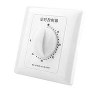 GLOGLOW Minuterie Mécanique avec Compte à Rebours, Bouton Réglable Programmable pour le Contrôle de la Pompe à Eau et des Appareils, 2000 W, Utilisation en Intérieur (Minuterie de 60 minutes)