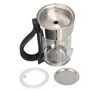 GLOGLOW Moka Pot Stovetop Machine à Expresso Cafetière Italienne 4 Tasses avec Verre à Haute Teneur en Borosilicate et Acier Inoxydable 304 pour Cuisinière électrique à Induction à Gaz