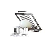GLOGLOW Oeuf en Acier Inoxydable, oeuf avec Lames en Dents de Scie pour œufs Durs, Outil de Cuisine pour un Usage Domestique (SILVER)