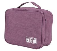GLOGLOW Organisateur électronique en Matériau Cationique avec Plusieurs Compartiments et Poches en Filet pour Câbles, Chargeurs, Clés USB et écouteurs, Sac de Rangement de Voyage (Purple)
