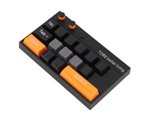 GLOGLOW Ornement de Clavier Mécanique, Matériau ABS, Bâton Numérique Lumineux pour Bureau de Jeu et Utilisation au Bureau (Noir et Orange)