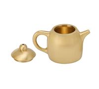 GLOGLOW Ornement en Forme de Théière, Petite Théière en Laiton pour la Décoration d'étude et de Chambre à Coucher, Mini Décorative Légère