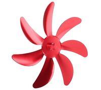 GLOGLOW Pale de Ventilateur de Poêle en Alliage D'aluminium 7 Lames, Pièce de Rechange Universelle pour Cheminée, Installation Facile pour une Meilleure Circulation de L'air Chaud (rouge)