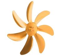 GLOGLOW Pale de Ventilateur de Poêle en Alliage D'aluminium 7 Lames, Pièce de Rechange Universelle pour Cheminée, Installation Facile pour une Meilleure Circulation de L'air Chaud (GOLD)