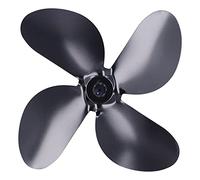 GLOGLOW Pale de Ventilateur de Poêle en Alliage D'aluminium, Remplacement Antirouille avec Conception Thermoconductrice, pour Circulation de Chaleur de Poêle à Bois (4 feuilles)