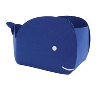 GLOGLOW Panier de Rangement en Forme de Baleine, Design Mignon, Panier de Rangement Pliable en Tissu, de Pliable en Feutre, Organisateur en Forme de Baleine Souple pour Vêtements, Jouets, Livres,