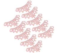GLOGLOW Patches Brodées de 3,3 X 1,8 Pouce Appliques en Fer 10 PCS Pack, Appliques de Patch Décoratives pour Vêtements de Robe Chapeau de Robe Accessoires de (Couronne de fleurs roses de 8,8 * 4,5 cm)