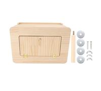 GLOGLOW Perket Nesting Boîte, Perreau de Maison Boîte à Oiseaux en Bois avec Fenêtre Visuelle Perchée pour Les Tourtereaux Casque Budgie Finch Conure Canary