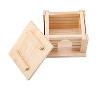GLOGLOW Pet Hamster Maison, Fenêtre en Dentelle DIY Hideout Hut Play Toy Viewing Room Living for Small Squirrels Gerbils Hamsters Golden Bears Pet House, Wood Odor Home Openwork