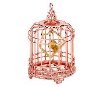 GLOGLOW Petite Cage à Oiseaux 5,7 Cm échelle 1:12, Décoration de Maison de Poupée Miniature en Alliage de Zinc, Cage à Oiseaux en Métal Réaliste pour la Photographie, Jardin Féerique, Scène de
