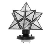 GLOGLOW Plafonnier LED Moderne en Forme D'étoile avec Ampoule E26 12 W 3 Températures de Couleur pour Salon, Chambre à Coucher, Salle à Manger, Cuisine (BLACK)