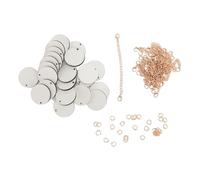 GLOGLOW Porte-clés Vierges à Sublimation, Double Face, Acier Inoxydable, Lot de 72