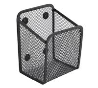 GLOGLOW Porte-stylo Magnétique, Aimants Robustes, Organisateur de Bureau Empilable, Noir Mat, 12,5 X 9,5 X 6,8 Cm, pour Bureau, école, Maison, Porte-stylo Magnétique, Pot à Crayons en Maille (1PC)