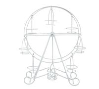 GLOGLOW Présentoir à Cupcakes avec Grande Roue, 8 Cupcakes, Supports Rotatifs en Acier Inoxydable, Présentoir à Gâteaux Multifonctionnel pour Mariage, Anniversaire, Fête sur le Thème du