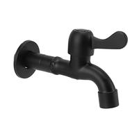 GLOGLOW Robinet Mural en Acier Inoxydable 304, Robinet D'eau Froide Simple avec Disque Goutte à Goutte en Céramique, pour Machine à Laver, évier de Vadrouille, Jardin Extérieur (pour vadrouille