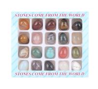 GLOGLOW Rock Collection Box, 20pcs Crystals Rocks and Minerals Educational Collection Science Kit for Home Decoration Boys and Girls Over 5