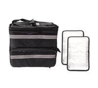 GLOGLOW Sac à Dos isolé pour Livraison de Pizza, Sac Thermique en Tissu Oxford de Grande capacité pour la Livraison de Nourriture, Glacière Extensible pour Le Vélo, Le Camping et l'extérieur
