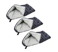 GLOGLOW Sac de Couchage pour Chien 3 Pièces, Lit pour Chien Chaud et Pliable pour Voyage Intérieur Extérieur Camping Randonnée Sac à Dos, 45,2x29x3,94 Pouces Fournitures de Voyage pour (Gray)