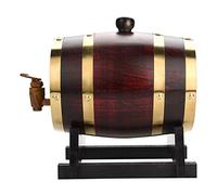 GLOGLOW Seau à Vin en Bois de Chêne 1,5 L/3 L/5 L/10 L, Seau en Bois de Chêne Vintage de qualité Supérieure Fait Main pour Vin, Spiritueux, Bière, Whisky, Rhum, Porto, Brandy, Tequila (1.5L)